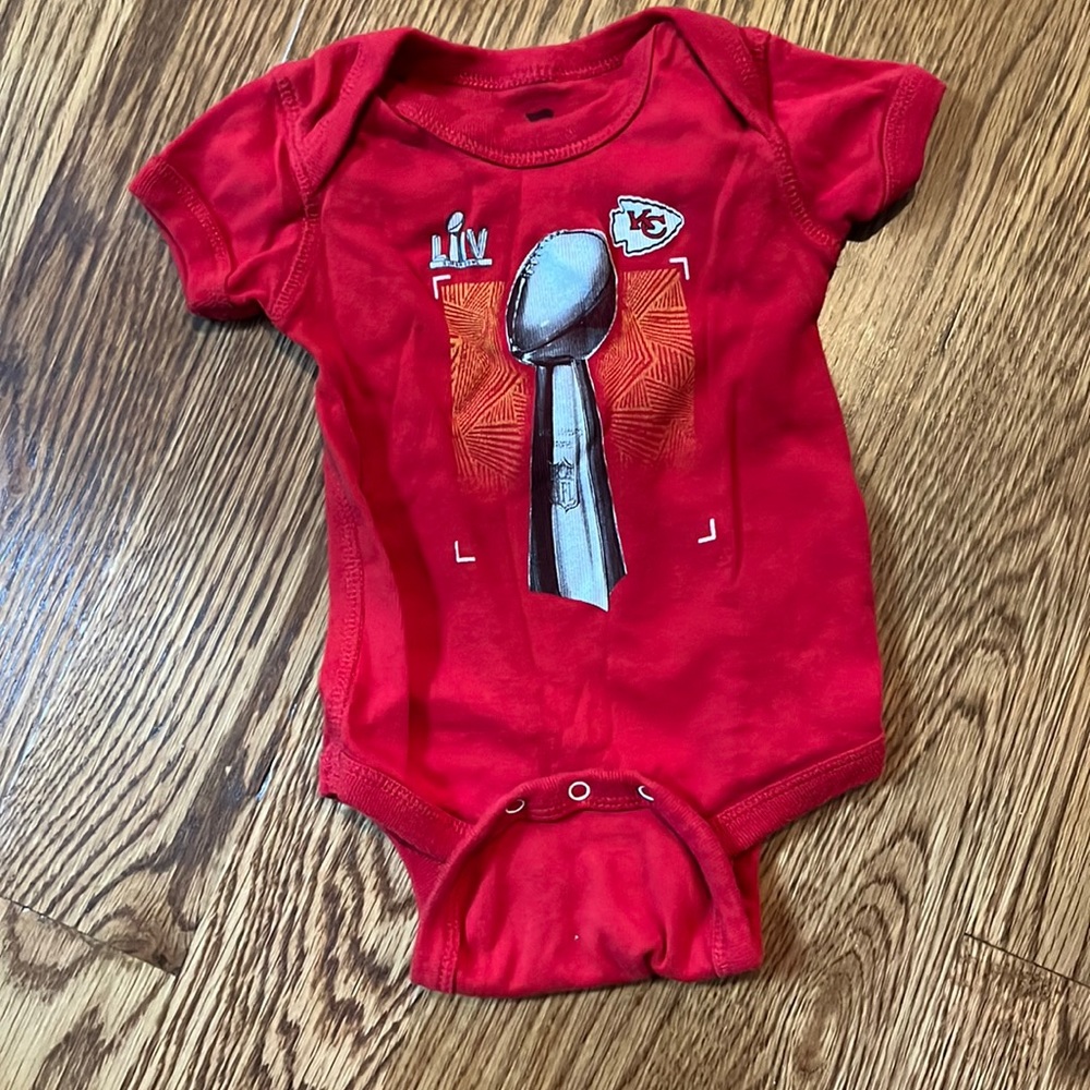 KC Chiefs Super Bowl championship onesie 6M